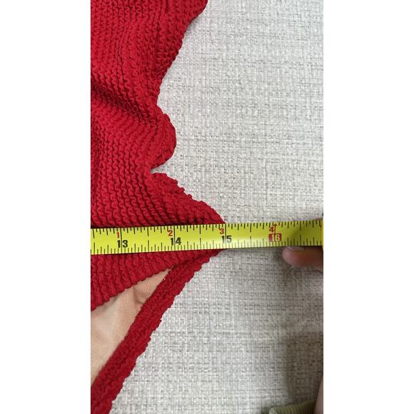 NWT J Crew Swimsuit Venetian Red Textured Scoopneck One Piece Swim Suit Size 8 - Picture 14 of 16